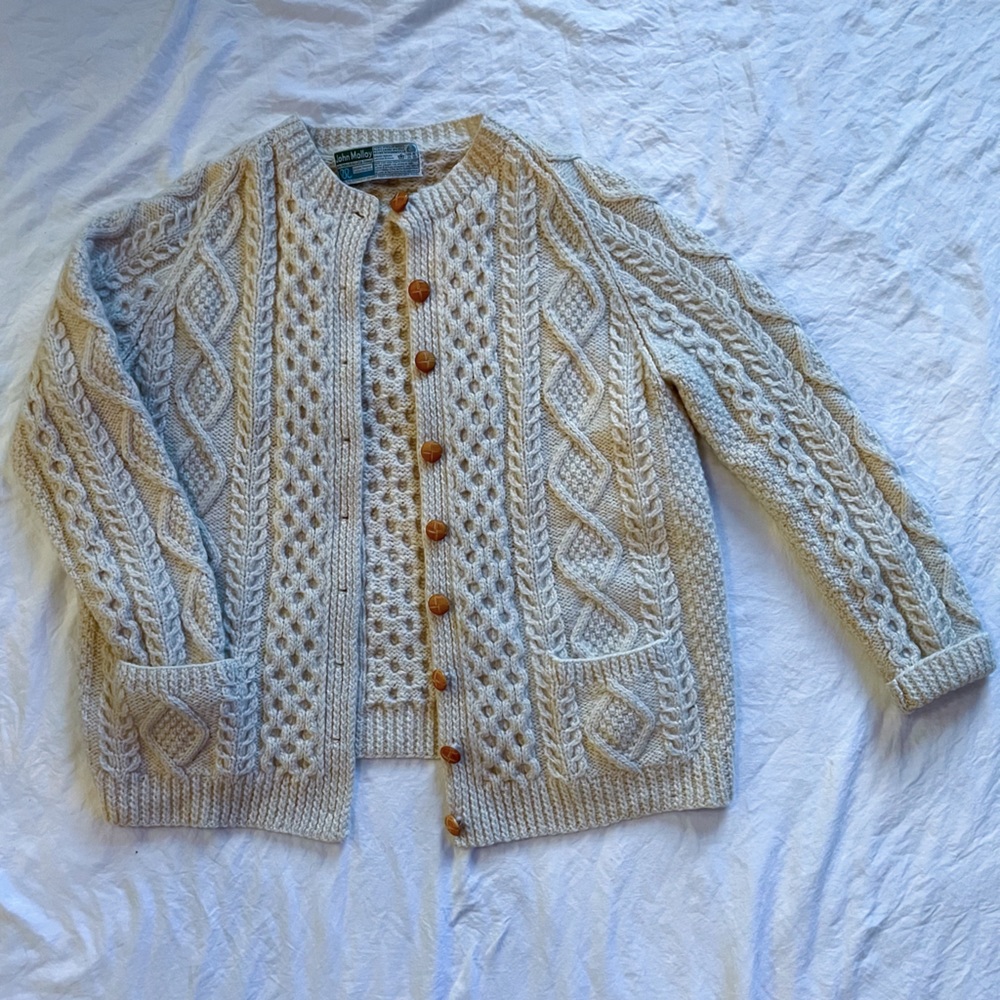 Vintage John Molloy Wool Cardigan - Cottagecore, Cozy Vibes ✨